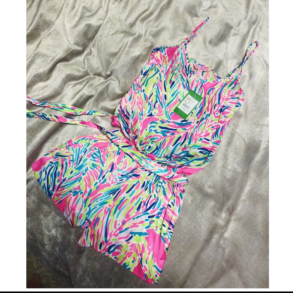 NWT Lily Pulitzer Deanna romper XXS palm reader